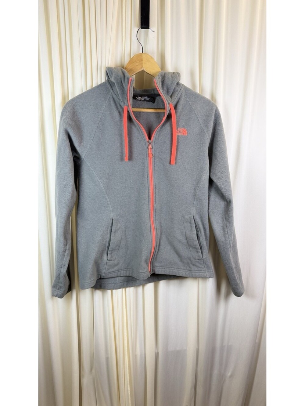 The North Face Women's Size Med Gray Orange Fleece Jacket Full Zip
